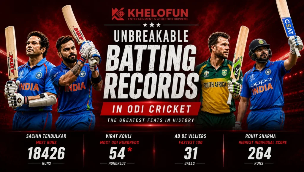 Top ODI Batting Records | Khelofun