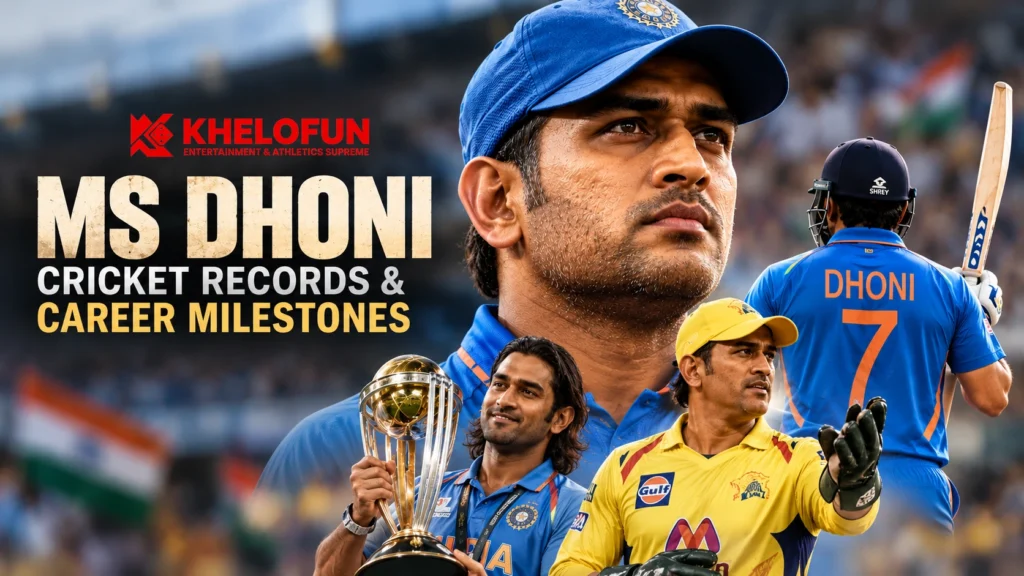 MS Dhoni Cricket Records | Khelofun